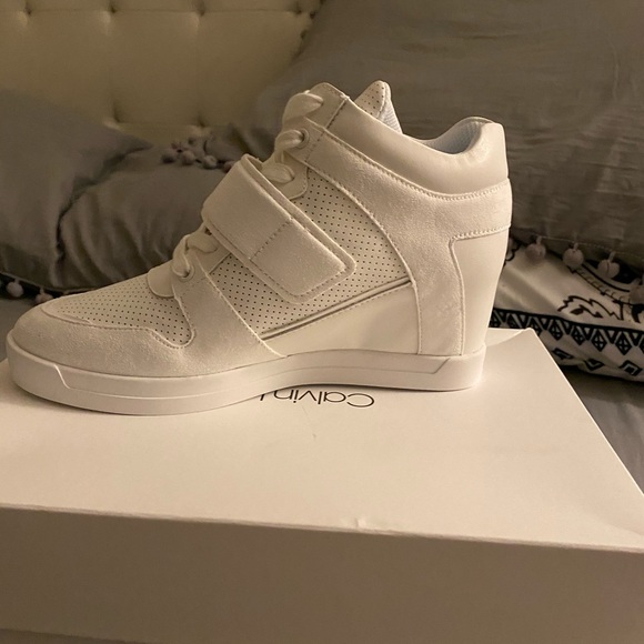 calvin klein wedge sneakers